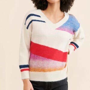 Anthropologie | Sisters. | Geometric Relaxed Fit Pullover | Multi | Medium/Large